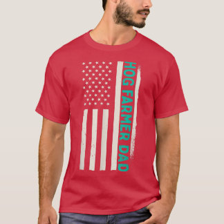 Patriottisch hog Farming Boerderij Agriculture Pig T-shirt