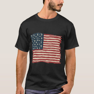 Patriottisch Hondenliefhebber Amerikaanse vlag T-shirt