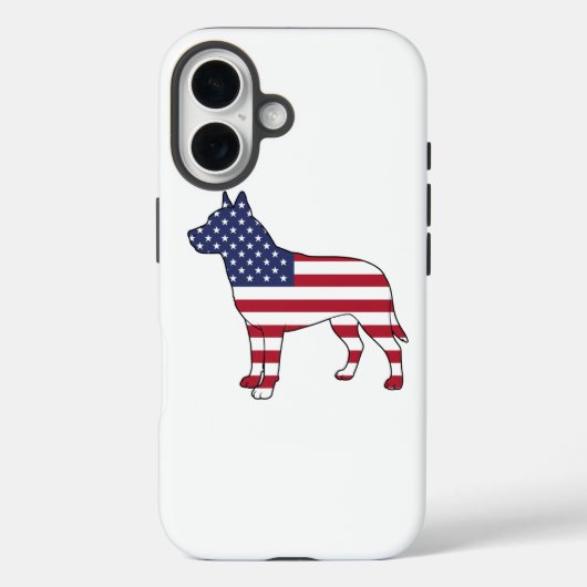 Patriottisch Hondenliefhebber VS Vlag Ontwerp 4 ju Case-Mate iPhone Case (Achterkant)