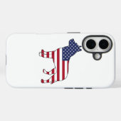 Patriottisch Hondenliefhebber VS Vlag Ontwerp 4 ju Case-Mate iPhone Case (Achterkant (horizontaal))