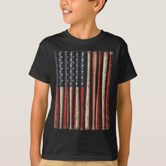 Patriottisch honkbal Amerikaanse vlag USA 4 juli T-shirt