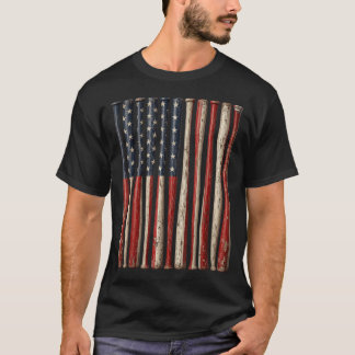 Patriottisch honkbal Amerikaanse vlag USA 4 juli T-shirt
