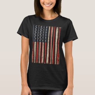 Patriottisch honkbal Amerikaanse vlag USA 4 juli T-shirt