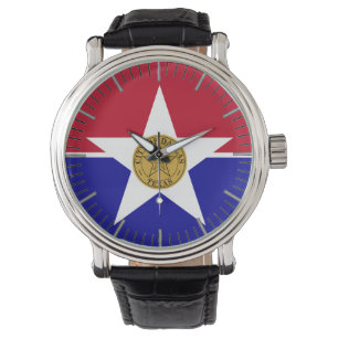 Patriottisch horloge met vlag van Dallas