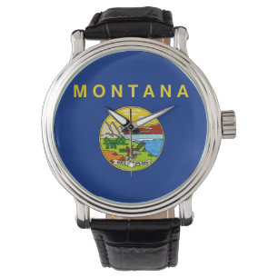 Patriottisch horloge met vlag van Montana
