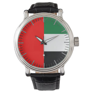Patriottisch horloge met vlag van Verenigde Arabis