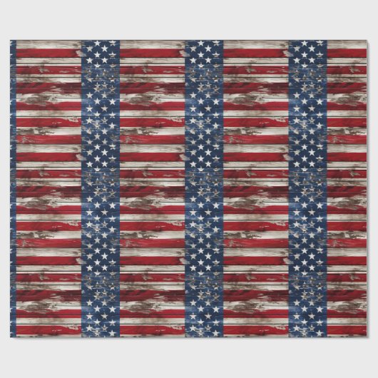 Patriottisch houten inpakpapier (Vlak)