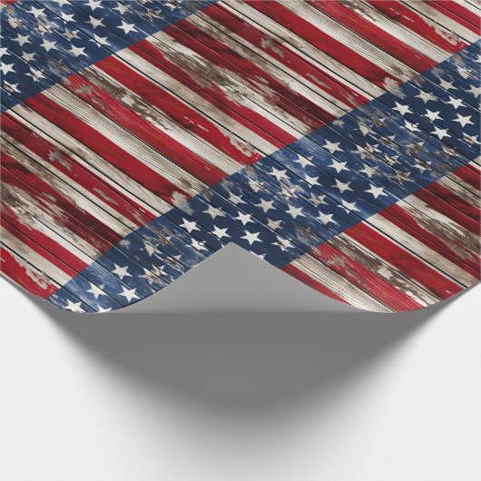 Patriottisch houten inpakpapier (Hoek)