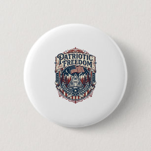 Patriottisch huis weekend vector grafische T-shirt Ronde Button 5,7 Cm