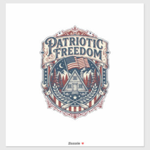 Patriottisch huis weekend vector grafische T-shirt Sticker