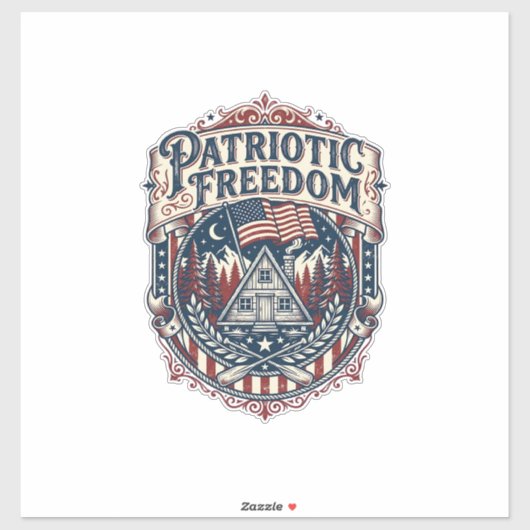 Patriottisch huis weekend vector grafische T-shirt Sticker (Vel)