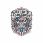 Patriottisch huis weekend vector grafische T-shirt Sticker (Voorkant)
