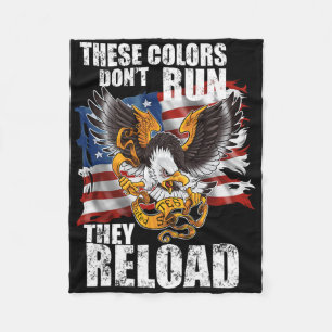 Patriottisch I Amerikaanse Vlag I Usa Kleuren Gaan Fleece Deken