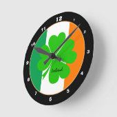 Patriottisch Ierland, liefhebbers van Irish Flag H Ronde Klok (Hoek)