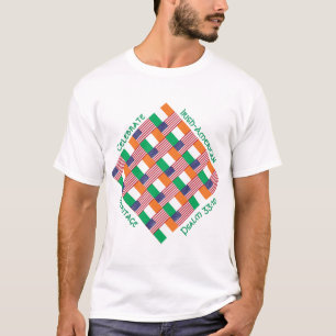 Patriottisch IERS-AMERIKAANS ERFGOED Aangepaste Ch T-shirt