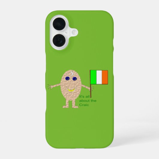 Patriottisch Iers Ei iPhone 16 Hoesje (Achterkant)
