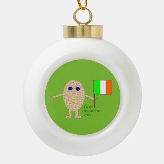 Patriottisch Iers eierornament Keramische Bal Ornament (Voorkant)