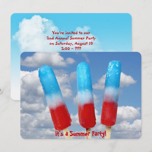 Patriottisch ijsfeest kaart (Voorkant / Achterkant)