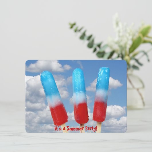 Patriottisch ijsfeest kaart (Staand voorkant)