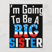 Patriottisch ik ga een grote zuster worden briefkaart (Voorkant)