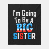 Patriottisch ik ga een grote zuster worden fleece deken (Voorkant)