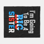 Patriottisch ik ga een grote zuster worden fleece deken (Voorkant (Horizontaal))