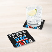 Patriottisch ik ga een grote zuster worden kartonnen onderzetters (Insitu)