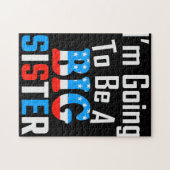 Patriottisch ik ga een grote zuster worden legpuzzel (Horizontaal)