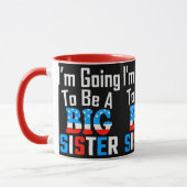 Patriottisch ik ga een grote zuster worden mok (Links)