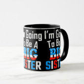 Patriottisch ik ga een grote zuster worden mok (Voorkant rechts)