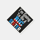 Patriottisch ik ga een grote zuster worden servet (Hoek)