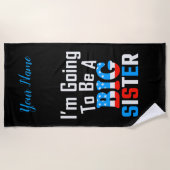 Patriottisch ik ga een grote zuster worden strandlaken (Voorkant)