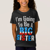 Patriottisch ik ga een grote zuster worden t-shirt (Voorkant)
