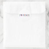 Patriottisch Ik Hart Liefde Mike Pence Vlag Ronde Sticker (Tas)
