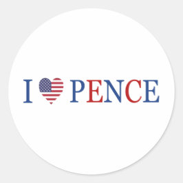 Patriottisch Ik Hart Liefde Mike Pence Vlag Ronde Sticker