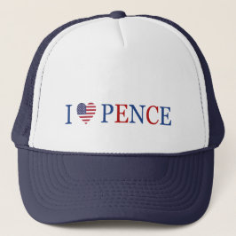 Patriottisch Ik Hart Liefde Mike Pence Vlag Trucker Pet