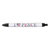 Patriottisch Ik Hart Liefde Mike Pence Vlag Zwarte Inkt Pen (Voorkant)