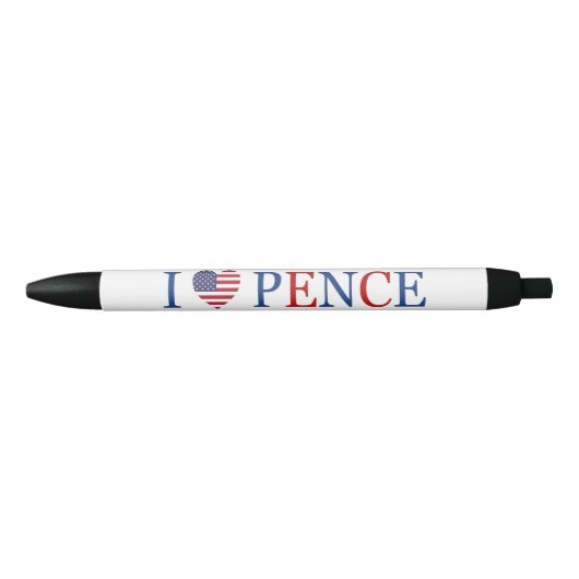 Patriottisch Ik Hart Liefde Mike Pence Vlag Zwarte Inkt Pen (Voorkant)