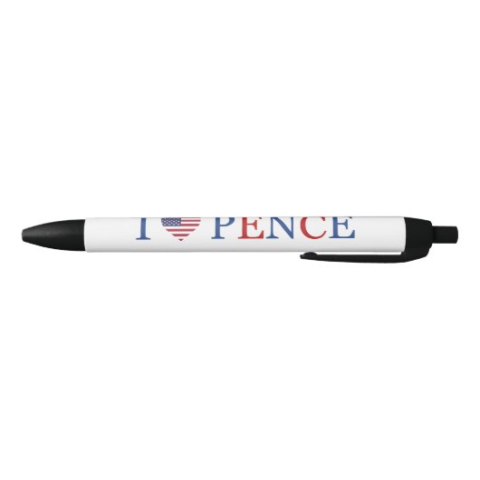 Patriottisch Ik Hart Liefde Mike Pence Vlag Zwarte Inkt Pen (Bodem)
