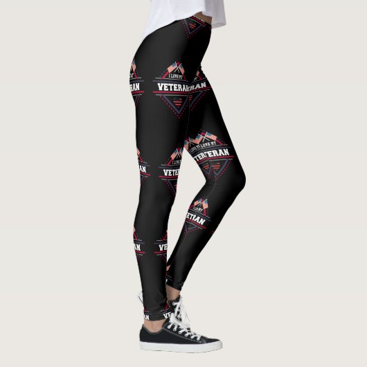 Patriottisch ik hou van mijn veteranenleger leggings (Rechts)