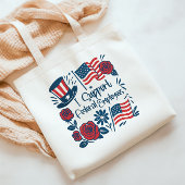 Patriottisch Ik steun federale werknemers, arbeide Tote Bag