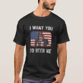 Patriottisch Ik wil dat je me grappig en gestrest  T-shirt (Voorkant)