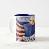Patriottisch in God We vertrouwen Mok 15oz (Voorkant links)
