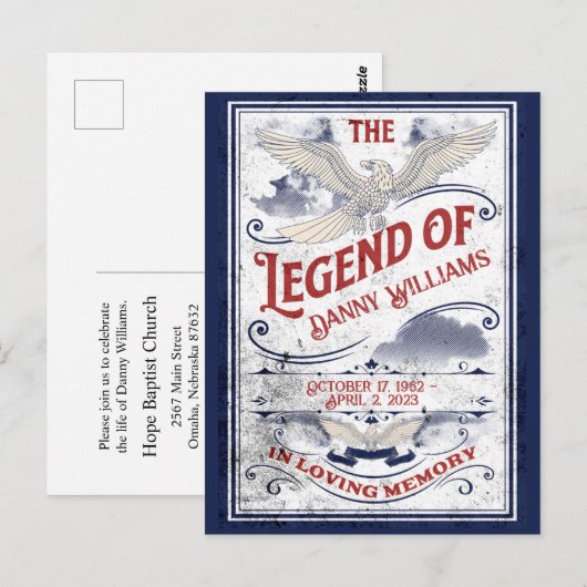 Patriottisch in het liefhebben van geheugenveteraa briefkaart (Voorkant / Achterkant)