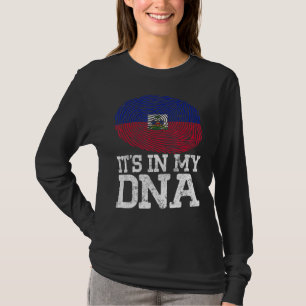 patriottisch in mijn DNA Haïti-vinger T-shirt