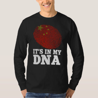 Patriottisch in mijn DNA-vingerafdruk, China vlag T-shirt