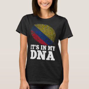 Patriottisch, in mijn DNA-vingerafdruk Colombia vl T-shirt