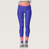 Patriottisch in rode, witte en blauwe sterren en s leggings (Voorkant)