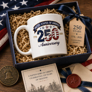 Patriottisch in USA 250ste verjaardag stijl Koffiemok