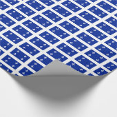 Patriottisch inpakpapier met de vlag van Quebec (Hoek)